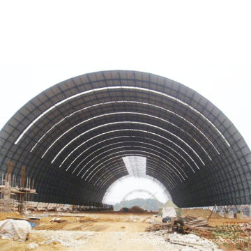 Light Gauge Steel Space Frame Roof Cover Coal Storage Cement Plant Yard Bin Shed Building